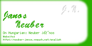 janos neuber business card